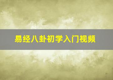 易经八卦初学入门视频