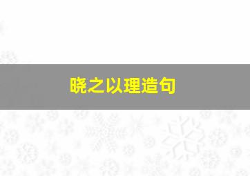 晓之以理造句