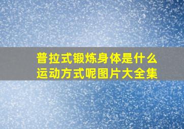 普拉式锻炼身体是什么运动方式呢图片大全集