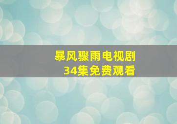 暴风骤雨电视剧34集免费观看