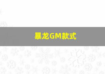 暴龙GM款式