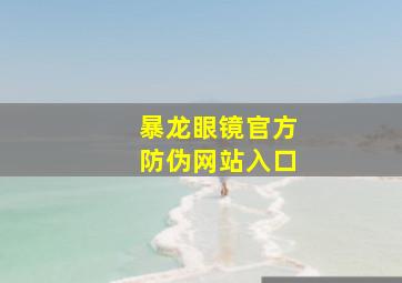 暴龙眼镜官方防伪网站入口