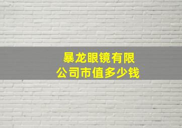 暴龙眼镜有限公司市值多少钱