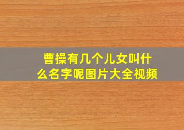 曹操有几个儿女叫什么名字呢图片大全视频