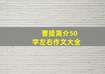 曹操简介50字左右作文大全