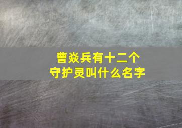 曹焱兵有十二个守护灵叫什么名字