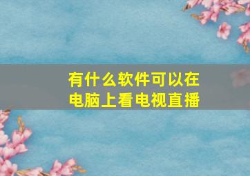 有什么软件可以在电脑上看电视直播