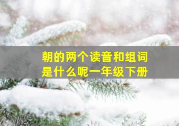 朝的两个读音和组词是什么呢一年级下册