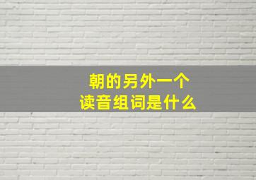 朝的另外一个读音组词是什么