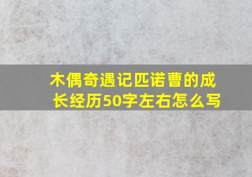 木偶奇遇记匹诺曹的成长经历50字左右怎么写