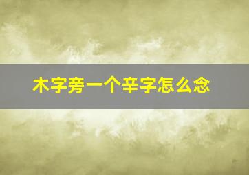 木字旁一个辛字怎么念