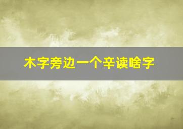 木字旁边一个辛读啥字