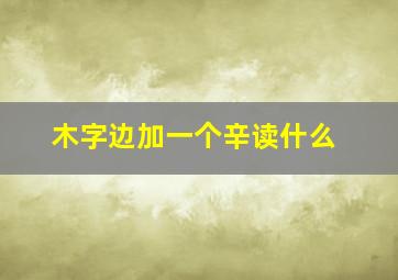 木字边加一个辛读什么