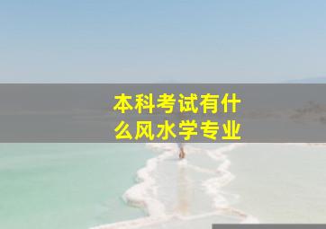 本科考试有什么风水学专业