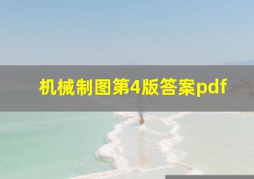 机械制图第4版答案pdf