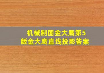 机械制图金大鹰第5版金大鹰直线投影答案