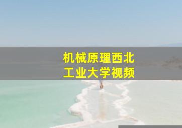 机械原理西北工业大学视频