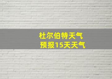 杜尔伯特天气预报15天天气