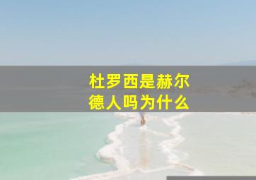 杜罗西是赫尔德人吗为什么