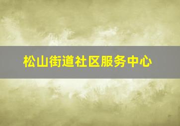 松山街道社区服务中心