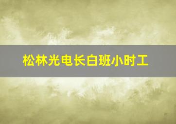 松林光电长白班小时工