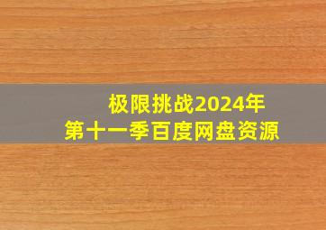 极限挑战2024年第十一季百度网盘资源