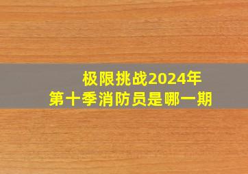 极限挑战2024年第十季消防员是哪一期