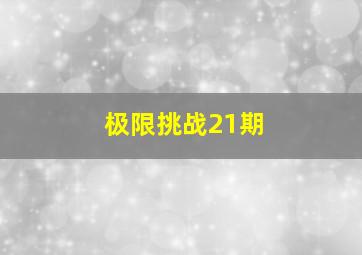 极限挑战21期