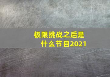 极限挑战之后是什么节目2021