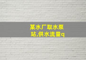 某水厂取水泵站,供水流量q