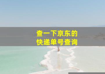 查一下京东的快递单号查询