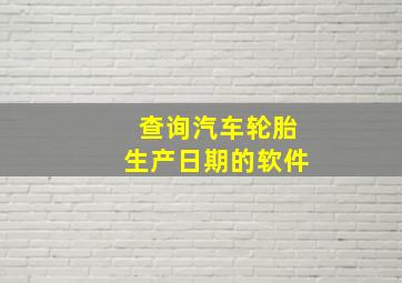 查询汽车轮胎生产日期的软件