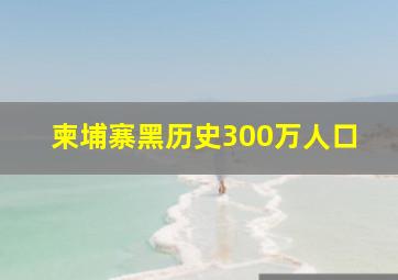 柬埔寨黑历史300万人口