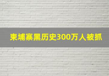 柬埔寨黑历史300万人被抓