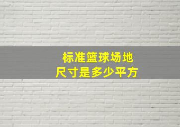 标准篮球场地尺寸是多少平方