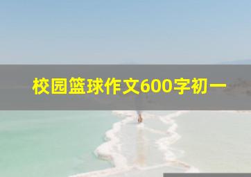 校园篮球作文600字初一