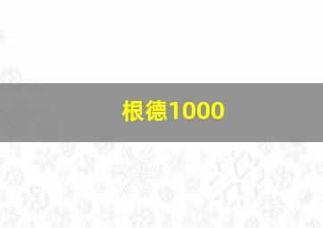 根德1000