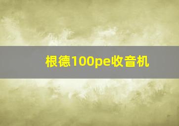 根德100pe收音机