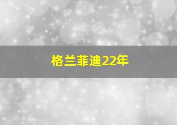 格兰菲迪22年