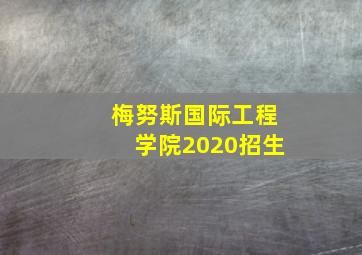 梅努斯国际工程学院2020招生