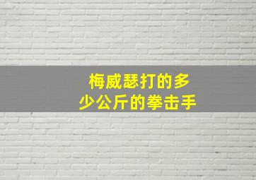 梅威瑟打的多少公斤的拳击手