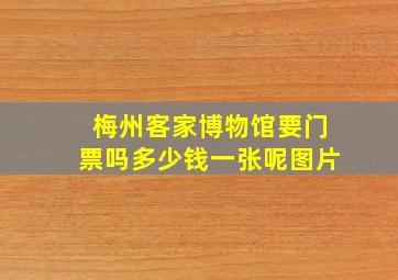 梅州客家博物馆要门票吗多少钱一张呢图片