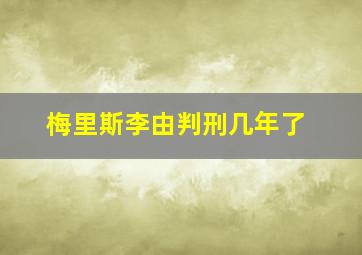 梅里斯李由判刑几年了