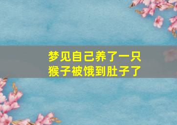 梦见自己养了一只猴子被饿到肚子了