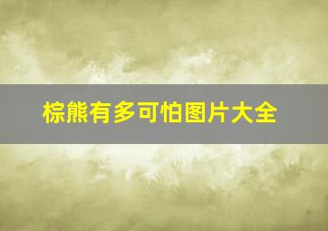 棕熊有多可怕图片大全