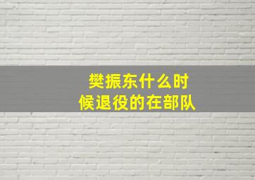 樊振东什么时候退役的在部队