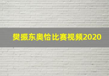 樊振东奥恰比赛视频2020