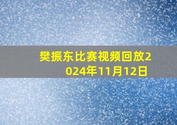 樊振东比赛视频回放2024年11月12日