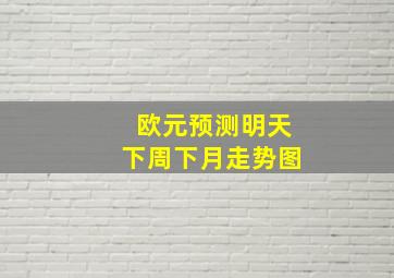 欧元预测明天下周下月走势图