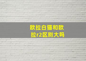 欧拉白猫和欧拉r2区别大吗